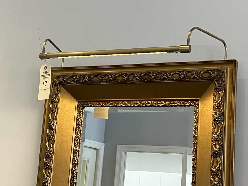 Ornate Lighted Gold Guilded Pier Mirror