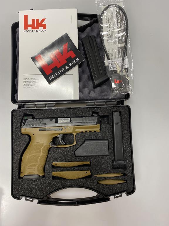 New H&K PI VP9 9mm FDE w/Night Sights 3-15rd Mags