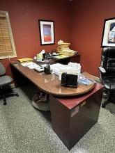 Large L-Shape Office Desk & Cabinets