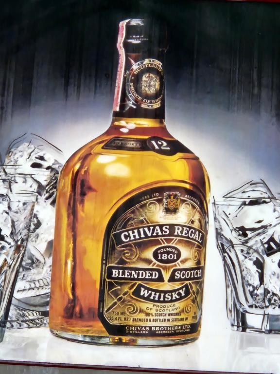 Chivas Regal Scotch Whisky "Proudly" Bar Mirror