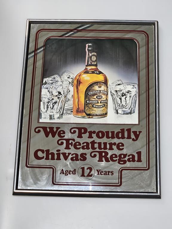 Chivas Regal Scotch Whisky "Proudly" Bar Mirror