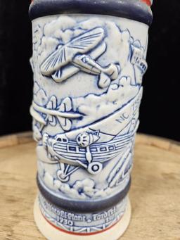 1981 "Flying Classics" Aviation Theme Beer Stein