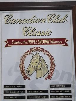 Canadian Club "Triple Crown Winners" Bar Mirror