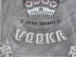 Smirnoff Silver Vodka "Crown" Bar Mirror - Framed