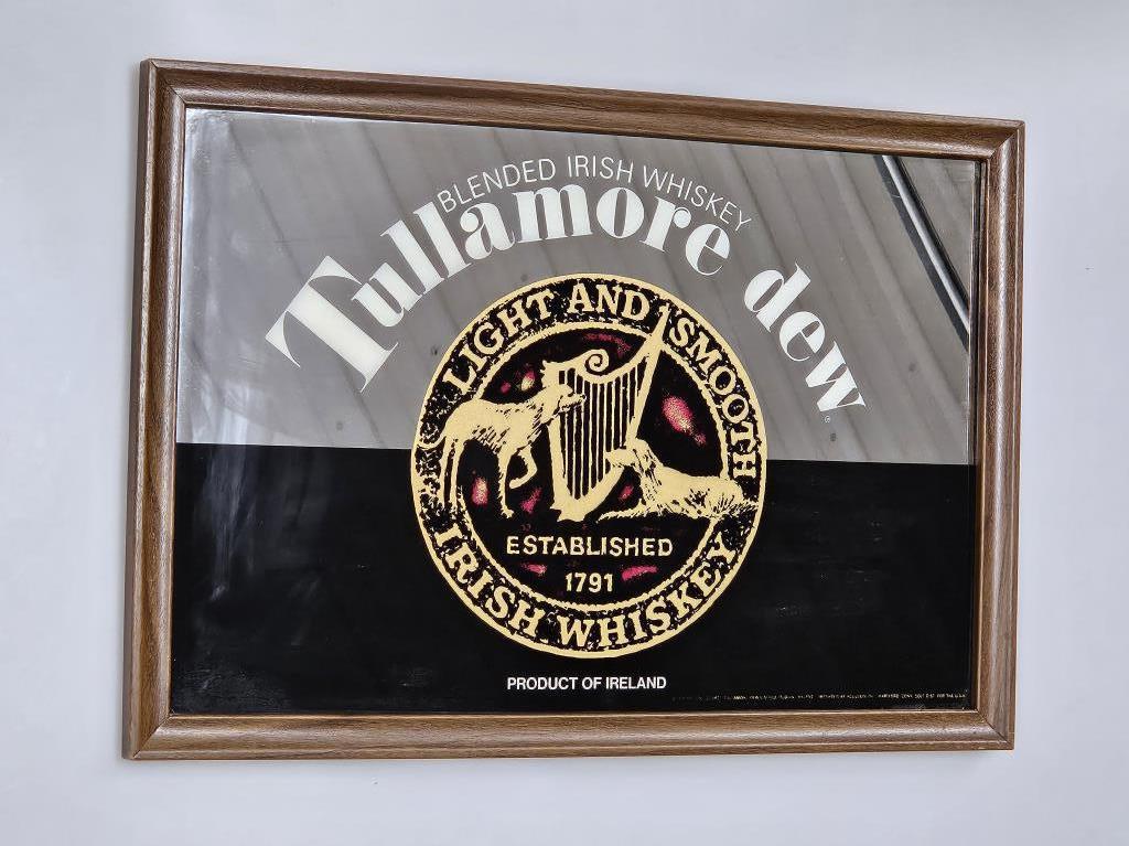 Tullamore dew Irish Whiskey "Wolfhounds" Mirror