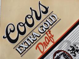 Coors Extra Gold Draft "Waterfall" Bar Mirror