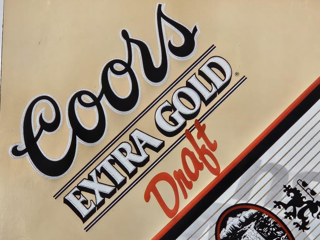 Coors Extra Gold Draft "Waterfall" Bar Mirror