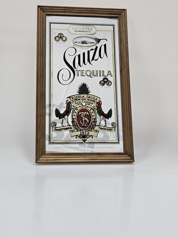 Sauza Tequila 1873 Crest Bar Mirror - Framed
