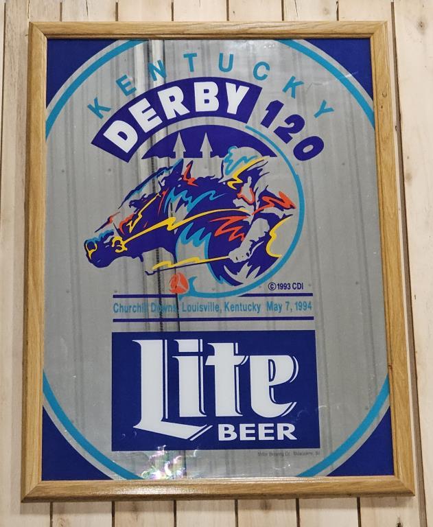 Lite Beer Derby 120 Painting Bar Mirror