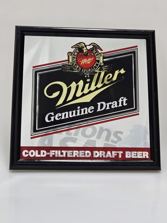 Miller Genuine Draft "Cold- Filtered" Bar Mirror