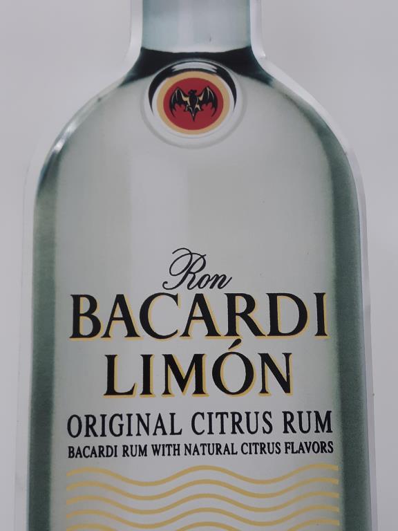 Bacardi Limon Citrus Rum Bottle Wall Tin