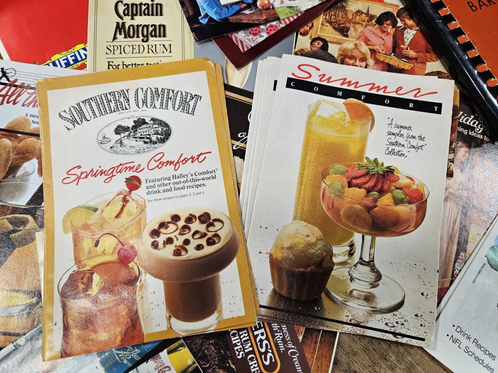 Vintage Promotional Liquor Recipe & Serving Guides