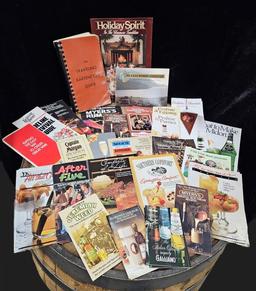 Vintage Promotional Liquor Recipe & Serving Guides