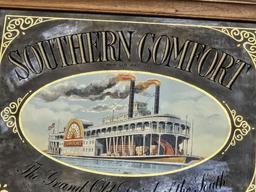 Southern Comfort Steamboat Bar Mirror - Framed