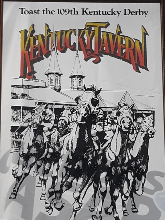 Kentucky Tavern "Toasts Derby 109" Drawing Mirror