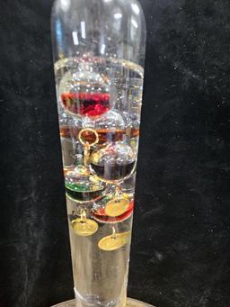 Galileo Thermometer Glass Temperature Sculpture
