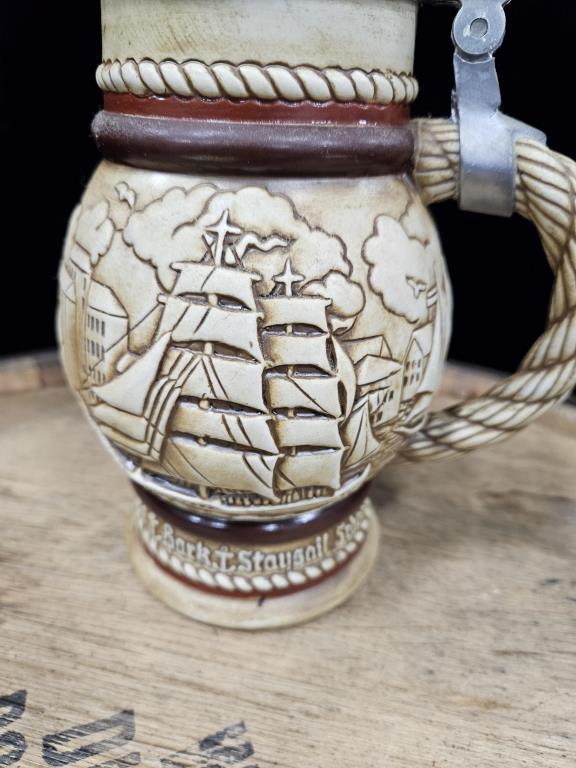 1977 "Tall Ships" Nautical Theme Beer Stein