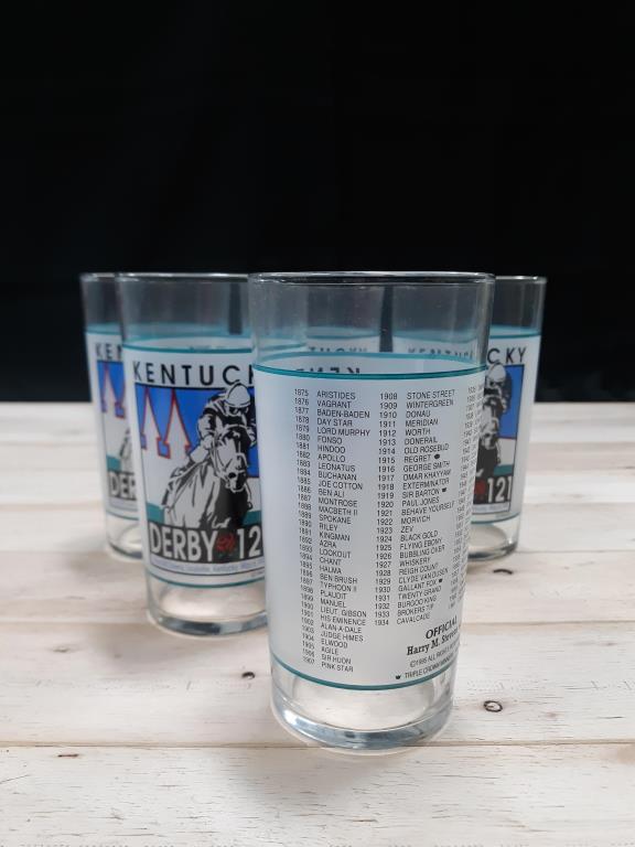 Kentucky Derby 121 Collectible Drinking Glasses (5