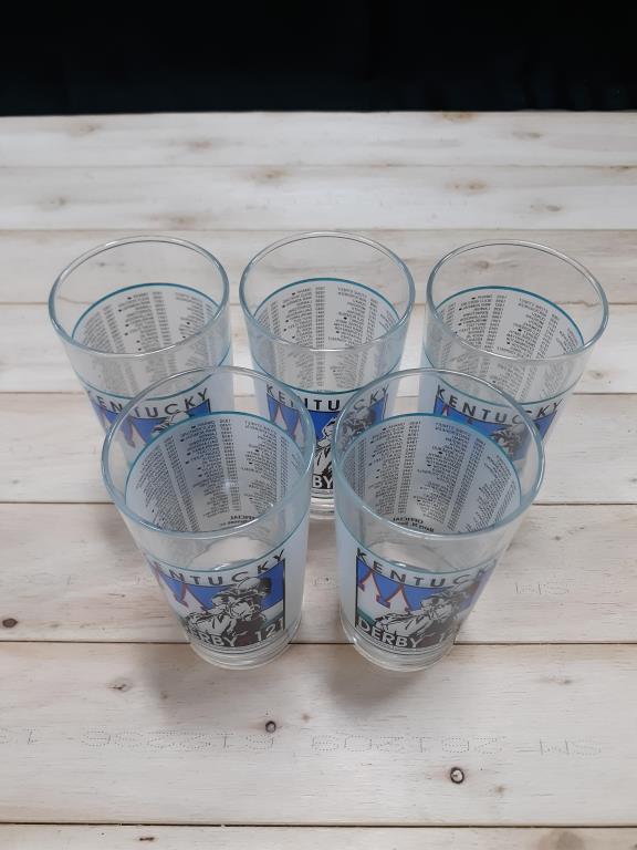 Kentucky Derby 121 Collectible Drinking Glasses (5