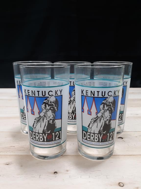 Kentucky Derby 121 Collectible Drinking Glasses (5