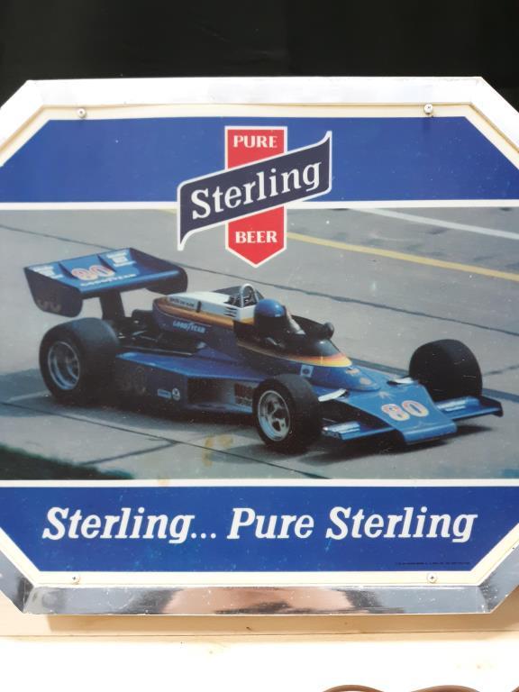 Sterling Beer "Pure Sterling" Racecar Light-Up Wal