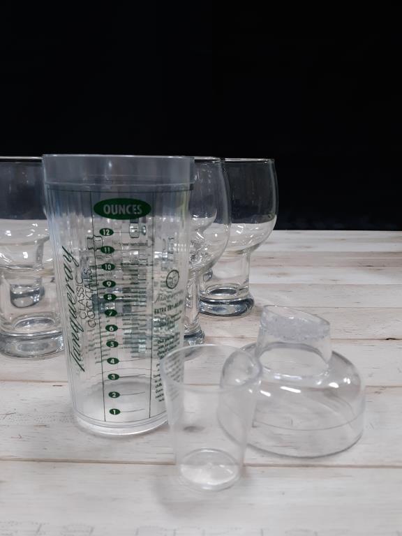 Craft Beer/ Cocktail "Bowl Style" Glasses + Shaker