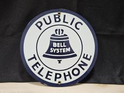 Bell Telephone Round Tin Wall Sign