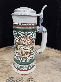 1978 "Strike At Point" Sportsman Theme Beer Stein