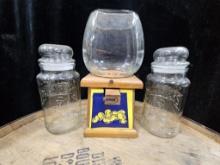 Planters Peanuts Jars and Peanut Dispenser