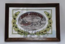 John Jameson Irish Whiskey "Sleigh & Holly" Mirror