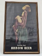 Arrow Beer "Matchless Body" Nude Pose Bar Mirror