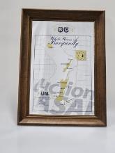 B&G "White Wines of Burgundy" France Map Mirror