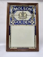 Molson Golden Stained Glass Menu Board Mirror