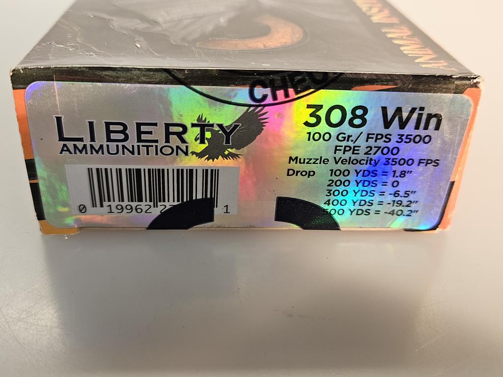 Liberty Animal Instinct 20 Cartridge Box of 308Win