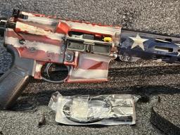New Ruger AR-556 5.56 NATO Pistol, American Flag w/ Stabilizing Brace