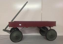Antique Red and Green painted Wooden Wagon