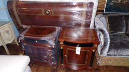 3 PIECE INLAID BEDROOM SET w/ MATTRESS