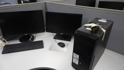 DELL VOSTRA PC W/KEYBOARD, 2 MONITORS