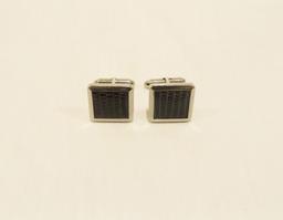 Silver/Snakeskin Cufflinks