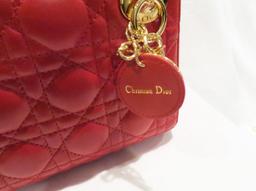 Lady Dior Red Lambskin Clutch 16-BO-1100