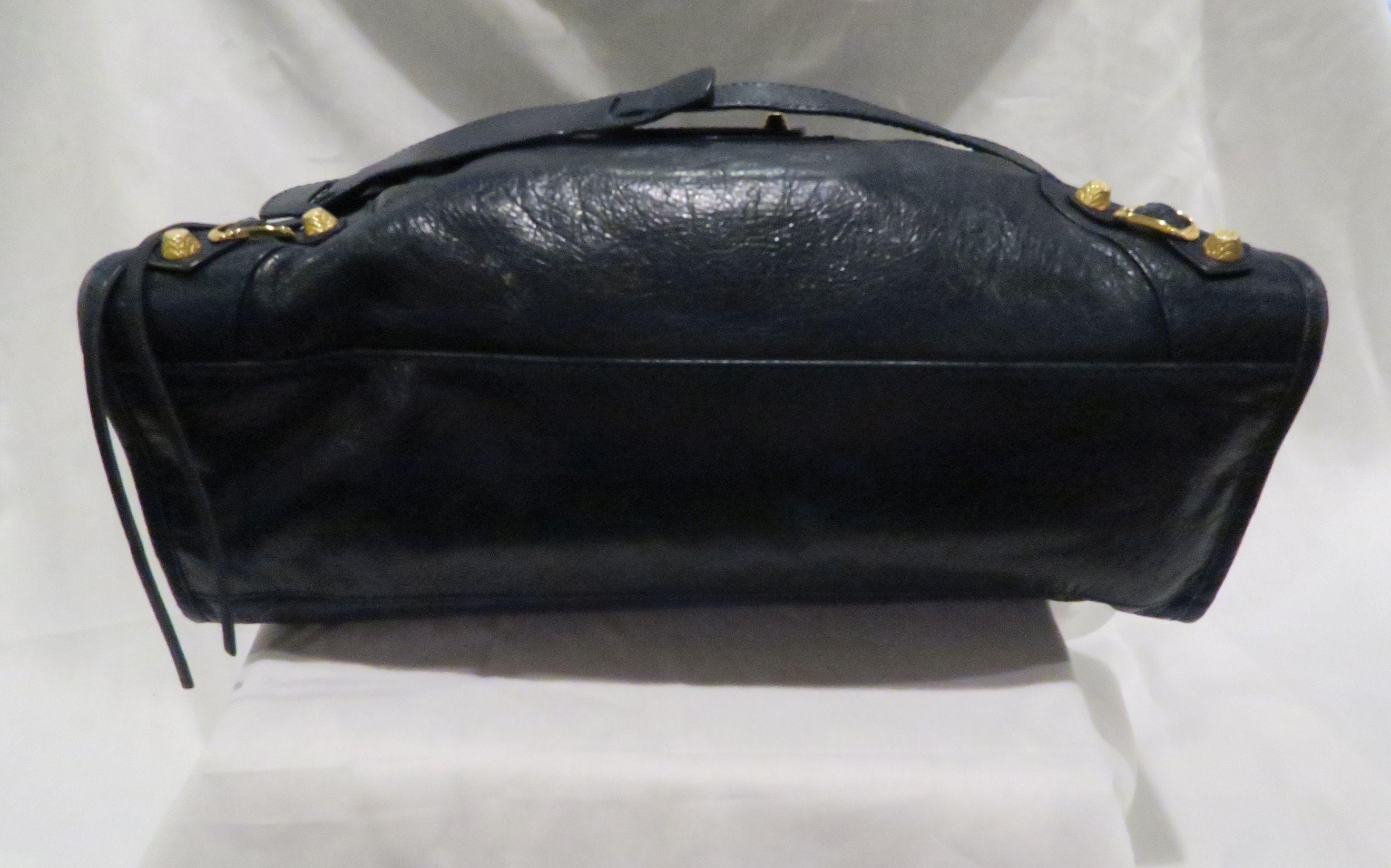 Balenciaga Giant Agneau Leather Bag Bleu Obscur, 281770-4012-F-002123