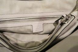 Gucci Signature Print Handbag w/White Leather Strap Style 19622564