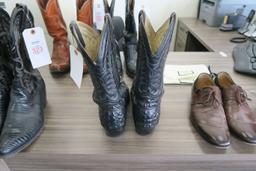 Dan Post Black Leather Cowboy Boots, size 11