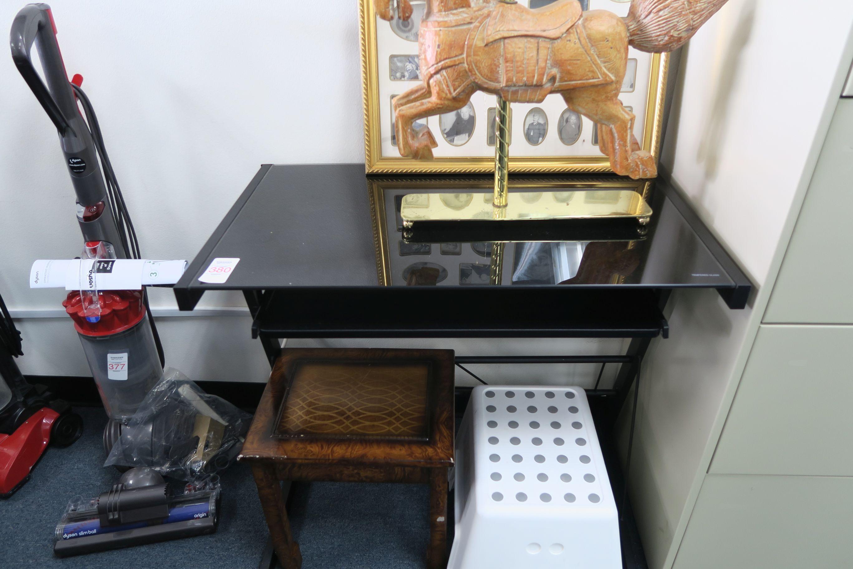 Lot Contents of Table and Top of File Cabinets - Pictures, Decorative Items, etc.