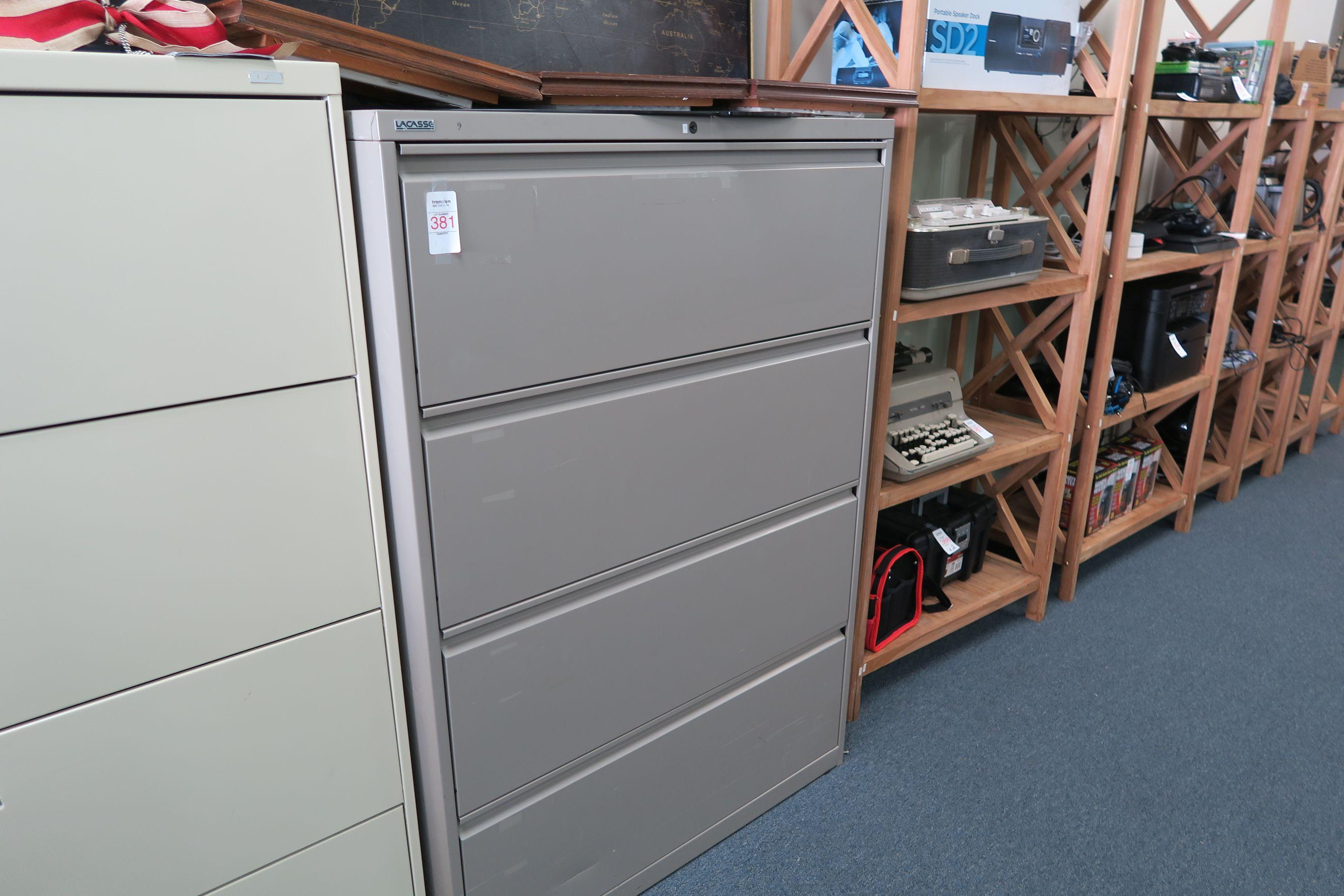 Gray 4-Drawer Lateral File Cabinet