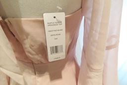 Bebe Pink Ruffle Sleeve Open Back Top, size XXS, new with tags