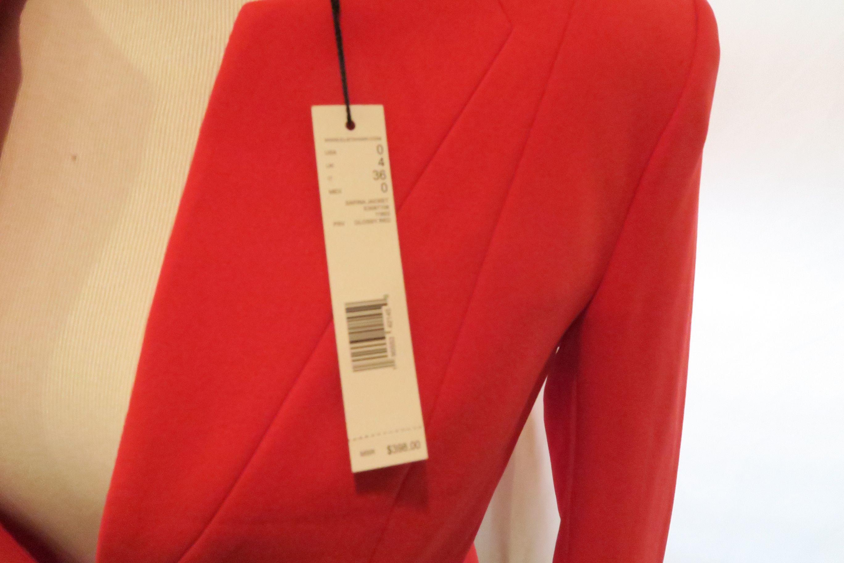 Tahari Red Blazer, size 0, new with tags - $398