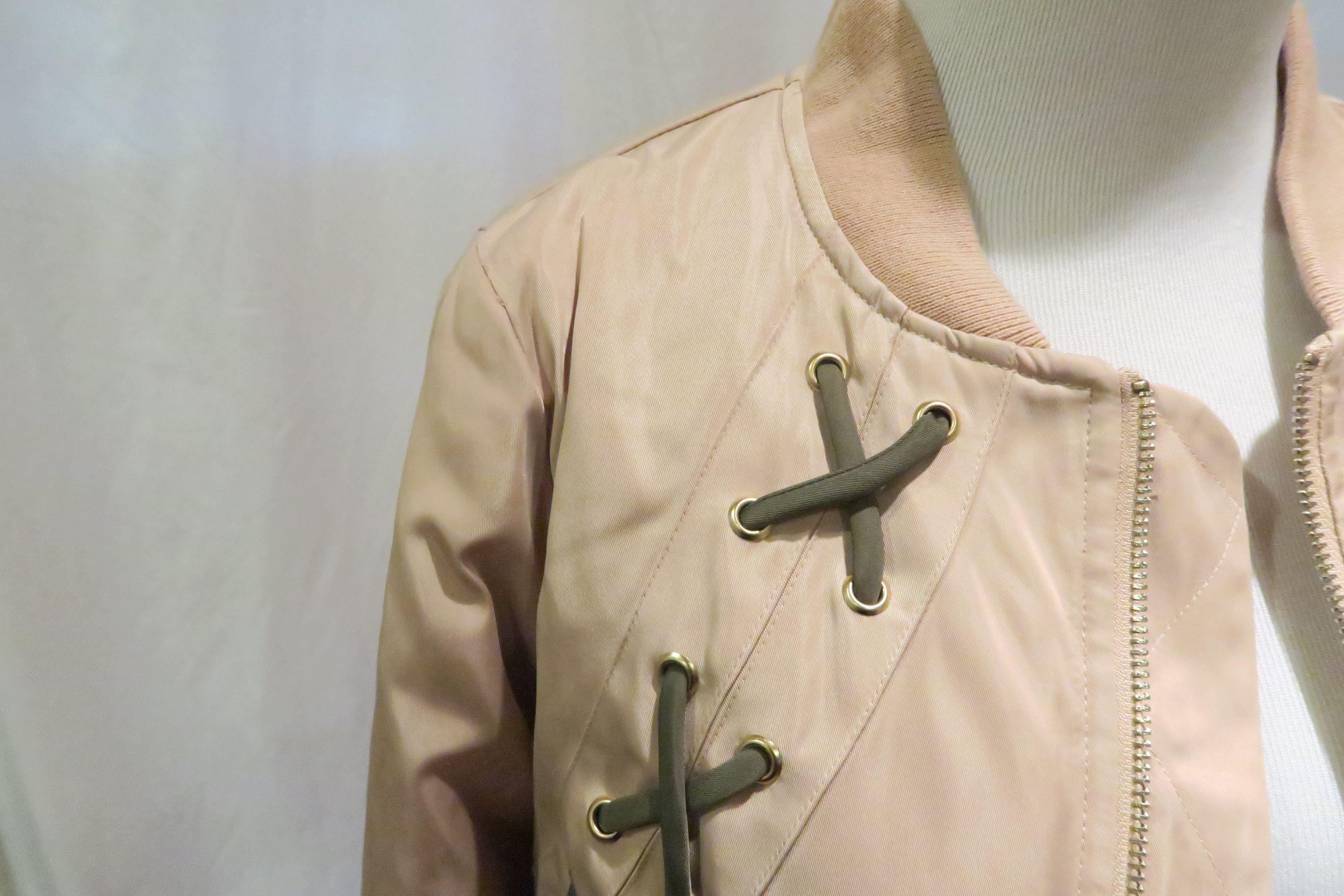 Bebe Pink Bomber Jacket, size XS, worn