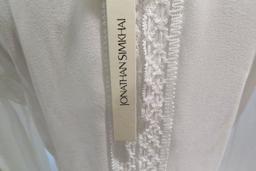 Jonathan Simkhai Ivory Blouse w/Ruffle Trim, size XS/P, new with tags - $359