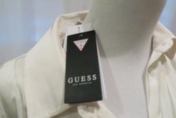 Guess Cream Satin Blouse, size XS, new with tags